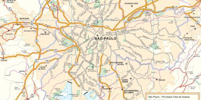 Mapa Sao Paulo lotnisk