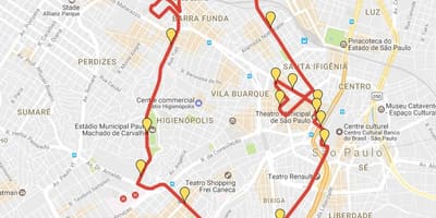 Mapa Międzynarodowego walki byków w San Silwestre
