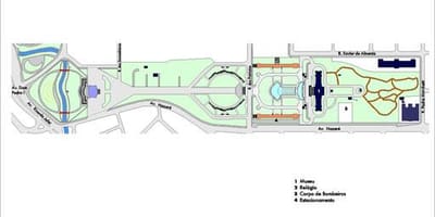 Mapa Independencia parku Sao Paulo