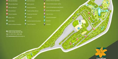 Mapa ogród Botaniczny Жундиаи