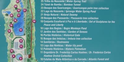 Mapa ogród Botaniczny w San Paulo