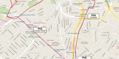 Mapa okrągłe tourismo przeglądowy SP