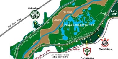 Mapa Park Ekologiczny Tietê
