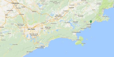 Mapa plaża Вермелья do norte