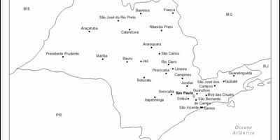Mapa Sao Paulo maryi Panny, głównego miasta