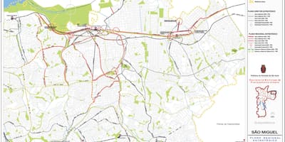 Mapa San Miguel Paulista Sao Paulo - dróg