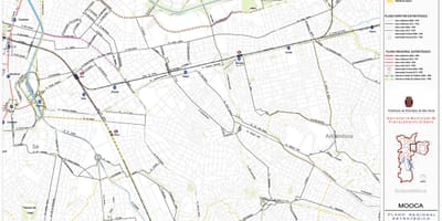 Mapa stacji São Paulo - dróg