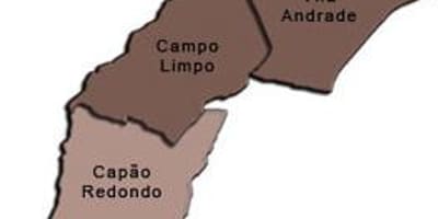 Mapa супрефектур Campo лимпу -