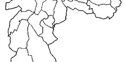 Mapa Guaianases sub-prefektura w Sao Paulo