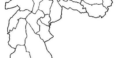 Mapa sub-prefekturze Перус Sao Paulo