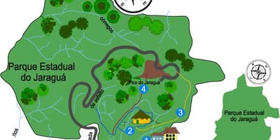 Mapa Jaraguá szczyt