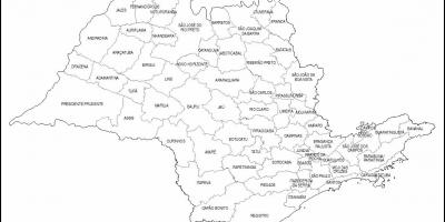 Mapa Sao Paulo Panna - mikro-regionów