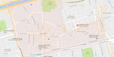 Mapa Tatuapé Sao Paulo