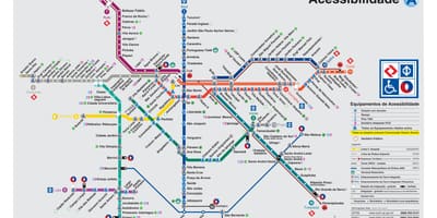 Mapa transportu Sao Paulo niepełnosprawnych