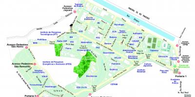 Mapa uniwersytetu w Sao Paulo - УСП