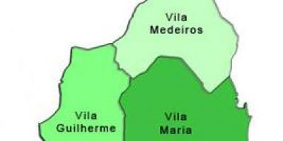 Mapa Vila Maria sub-prefektura