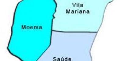 Mapa Vila Mariana супрефектур
