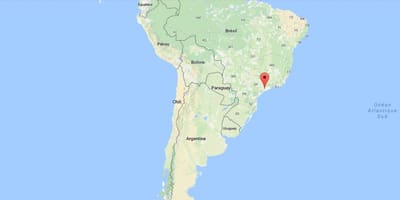 Mapa Sao Paulo w Ameryce Południowej