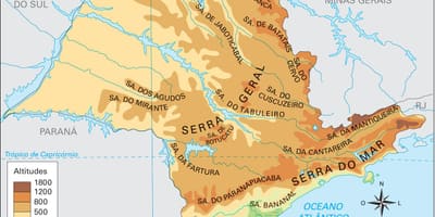 Mapa wysokości Sao Paulo