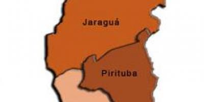 Mapa Pirituba-Jaraguá супрефектур